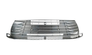 Sienna 2021 Bumper Grill W/Radar Hole And Induction Hole（Painting Dark Gray,Chromed Sliver Moulding）