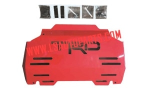 Revo'15 trd skid plate rojo / negro / plata /