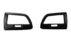2017 renault koleos patrón de fibra de carbono marco decorativo de salida de aire izquierda y derecha
