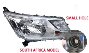 HIACE 2019 HEAD LAMP WHITE SOUTH AFRICA MODEL SMALL HOLE